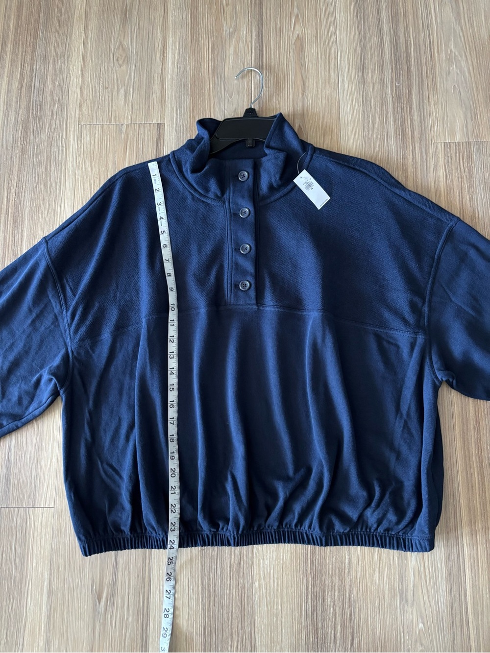 Old Navy Sweatshirt So Comfy Terry Fleece Navy Blue Women 2X NWT Athletic Casual - Picture 6 of 12